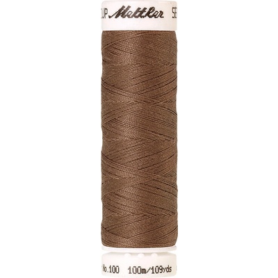 Nitě SERALON 100m na univerzální šití, polyester AMANN Mettler - více barev 6677: 0387 hnědo-béžová