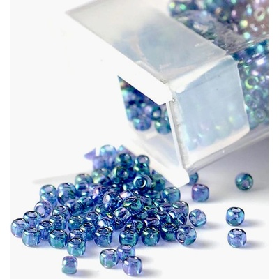 Metalické rokajlové korálky 1,5mm - 10g - 1.100Ks - Tmavě Tyrkysová