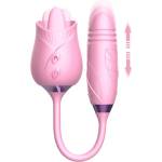 Martinella Double Tongue Cliris Stimulator and Thrusting Egg Pink