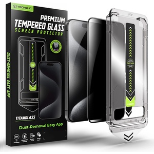 Techsuit Протектор за iPhone 15 Plus / iPhone 16 Plus - TitanGlass FullCover - Privacy