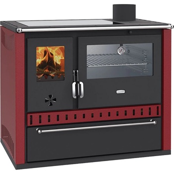 Image 1 of Prity GT red with stainless steel oven glass ceramic hob and drawer 15 kW