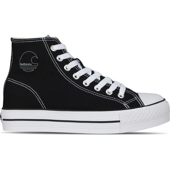 SoulCal Дамски високи кецове SoulCal Canvas High Top Platform Trainers Womens - Black/White