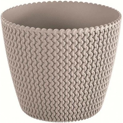 PROSPERPLAST - Obal na kvetináč SPLOFY 13cm mocca, umelá hmota
