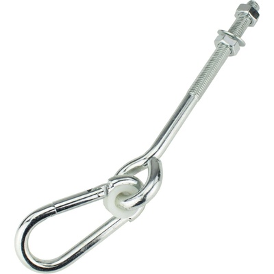 Hák houpačkový kyvný s karabinou, M12x280mm, Zn