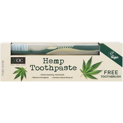 Xpel Hemp Toothpaste zubná pasta hemp 100 ml + zubná kefka 1 ks darčeková sada