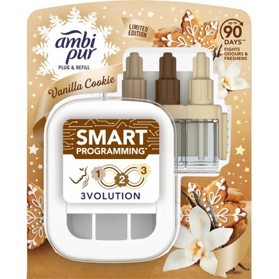 Ambi Pur 3 Volution Vanilla Cookie Vanilková sušenka elektrický osvěžovač kompletní strojek 20 ml – Zbozi.Blesk.cz