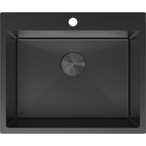 Mexen Solix стоманена мивка 1-камерна 600 x 500 mm, черна - 6408601000-70 (6408601000-70) Мивка за вграждане