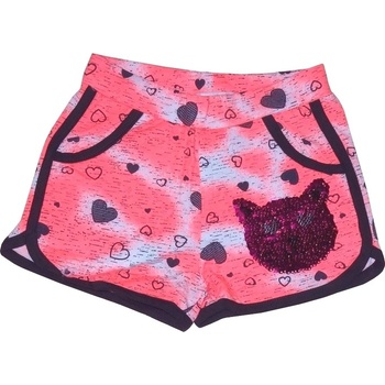 dívčí bavlněné kraťasy s flitry Kočička