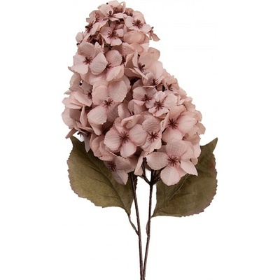 Dekorácia umelá kvetina hortenzie s ružovým kvetom - 12*12*90 cm - Clayre & Eef
