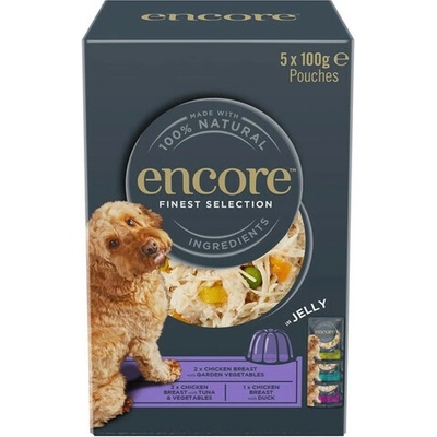 Encore Dog Finest Selection in Jelly Multipak s kuracím mäsom v želé 5 x 100 g