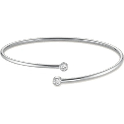 ROSEFIELD pevný oceľový náramok Double Crystal JBDCS-J1214
