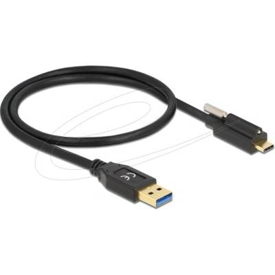 Delock 84025 (SuperSpeed (USB 3.2 Gen2) USB-A samec – Type-C samec, max.: 10 Gb/s) 0,5m černý