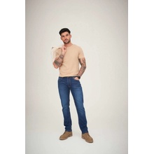 So denim pánské rovné strečové džíny Leo sepraná Tmavě modrá