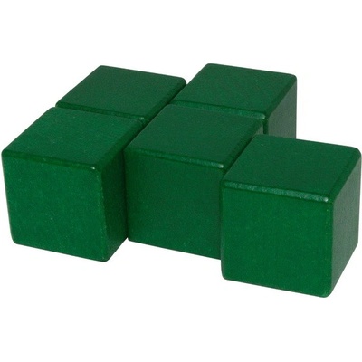DrKO Dřevěná kostka 4 cm 1ks zelená tmavá