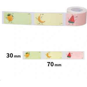 Niimbot A2A78838401, 30x70mm, 110 бр. , Плодове, цветни самозалепващи етикети (A2A78838401)