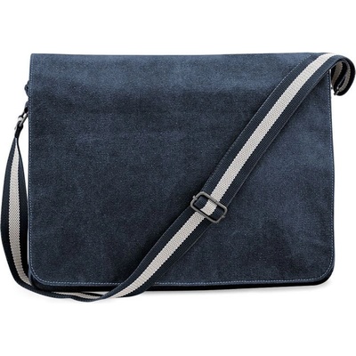 Quadra plátěná vintage taška přes rameno QD610 Vintage Oxford Navy 40 x 30 x 12 cm