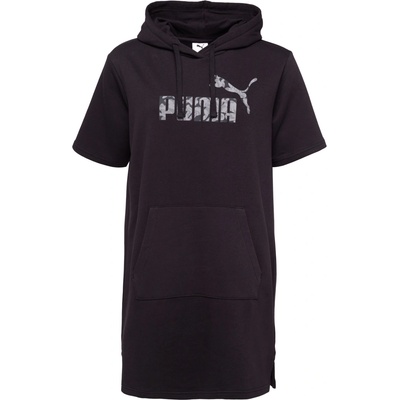 Puma dámská moderní mikina HOODED LOGO DRESS Černá Šedá