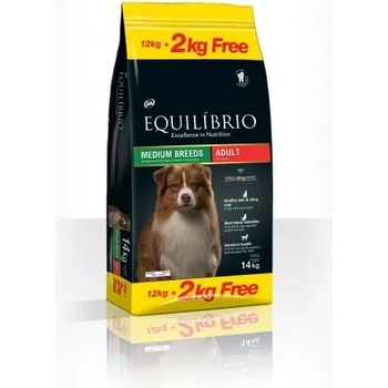 Equilibrio Adult Dog Medium Breeds - Пълноценна храна за израснали кучета от средни породи 12 + 2 кг