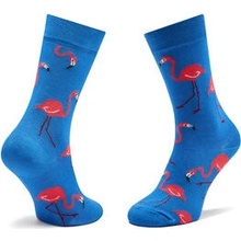 Funny Socks ponožky Vysoké Flamingos SM1/02 Modrá