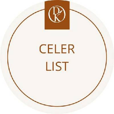 Davídkovo koření Etiketa Celer list béžová průměr 4,5 cm 1 ks