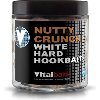Vitalbaits Boilies Hard Hook Bait Nutty Crunch White 100g 14mm