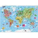 Puzzle Janod Mapa světa v kufříku 300 dílků