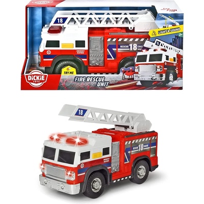 Dickie Toys - Пожарна кола със звук и светлини Fire Rescue Unit