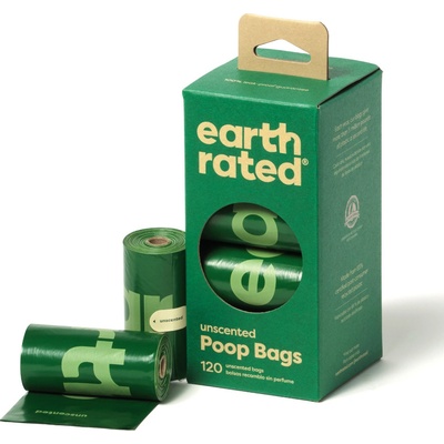 Earth Rated Sáčky na psí exkrementy bez vůně 8 rolí x 15 sáčků