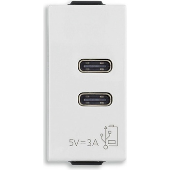 Vimar 09292. cc c+c-usb захранване 5v 3a 1m бяло neve up (09292.cc)