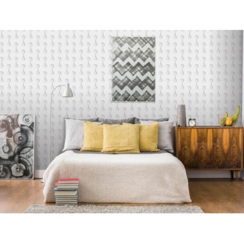 DIMEX ART s. r. o Луксозна флизелинова тапета сив модерен дизайн