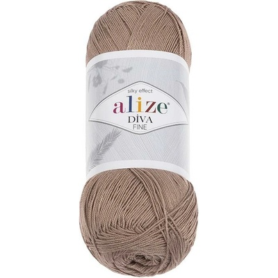 Vlnika Diva Fine 100 g, 167 kávová