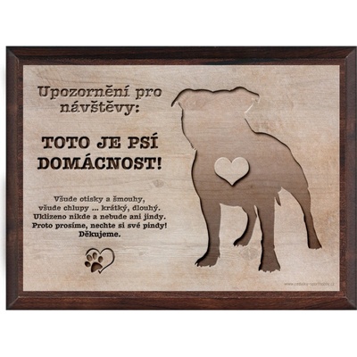 Sport hobby Vtipná cedulka Staford/MDF6008 20 x 15 cm a stojánek – Zboží Mobilmania