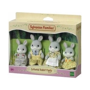 EPOCH Set of Dolls Sylvanian Families Family Gray Rabbit