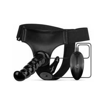 Boss of Toys Fetish Collection Vibrating Strap-On System Black Adjustable Set