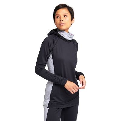Dámské Termoprádlo Burton Midweight X Base Layer Long Neck Hoodie True Black Velikost: L