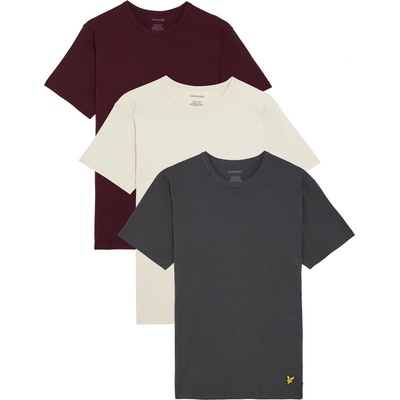 Lyle and Scott Тениска Lyle and Scott Men's Regular Fit Pack T-Shirt - Gre/Cov/BurX259