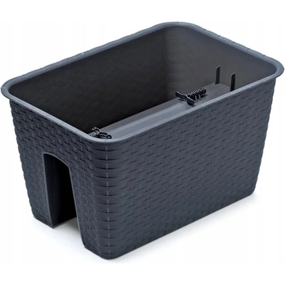 Prosperplast RATOLLA Truhlík na zábradlie 39,6x27,2x22,5cm antracit DRLB400