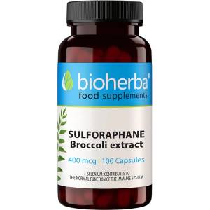 Bioherba Sulforaphane Broccoli Extract, 400 mcg, 100 капсули, Bioherba