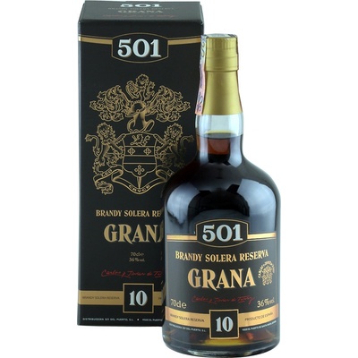 Brandy 501 Solera Reserva Grana 10r.oč 36% 0,7 l (kartón)