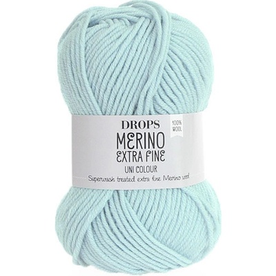 Příze DROPS Merino Extra Fine uni color 39 - ledová modrá