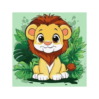 Ideyka Painting by numbers 30x30cm KHO1272 Happy lion cub AP0087