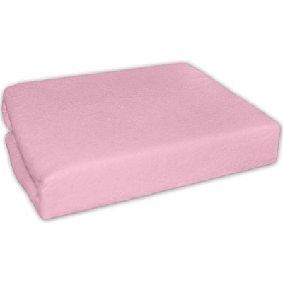 Baby Nellys Froté prostěradlo růžové 60x120