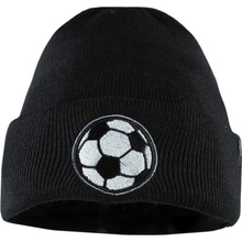 Bontis pletená čepice s výšivkou Fotbal Černá