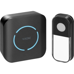 VIRONE db-10/b - Безжичен звънец, 180м, 220v, fudu ac, 36 мелодии, черен (db-10/b)