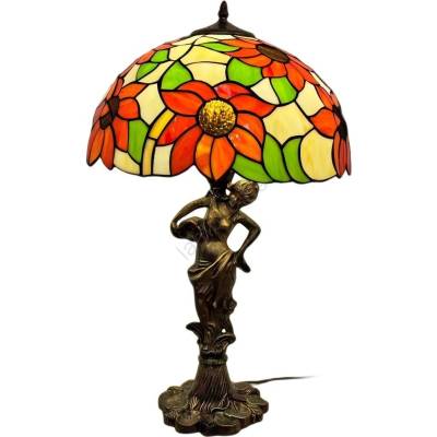 Brilagi - Тифани витражна настолна лампа SUNFLOWER 1xE27/60W/230V (BG4367)