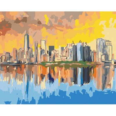Zuty Malování podle čísel NEW YORK V ODRAZE VODY