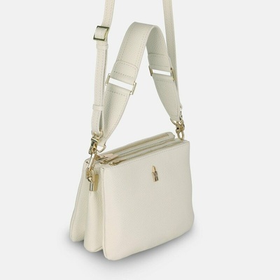 Wojewodzic Krémová kožená kabelka crossbody 31996/FD06/Z