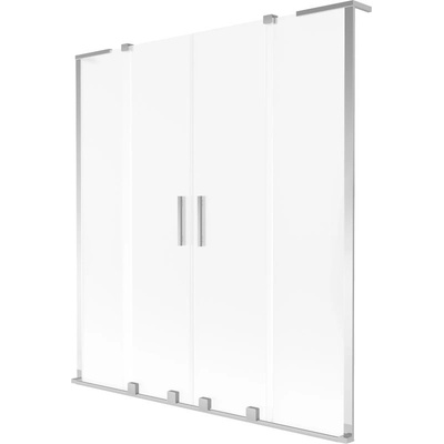 Mexen Velar L Duo параван за вана 2-крилен плъзгащ се 160 x 150 см, матирано стъкло, хром - 896-160-003-32-01 (896-160-003-32-01)