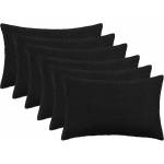 vidaXL Калъфка за възглавница 6 pcs HEERLEN Черно 50 x 75 cm Букле (911670)