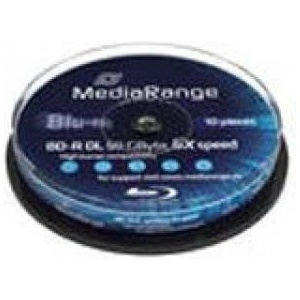 MediaRange BD R Dual Layer 50GB 6x 10 броя (шпиндел)